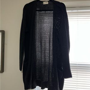 Black Long Knit Cardigan